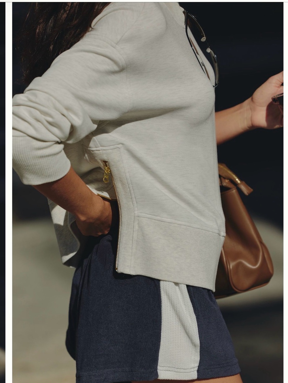 Anthropologie Varley Philippe Crop Sweatshirt